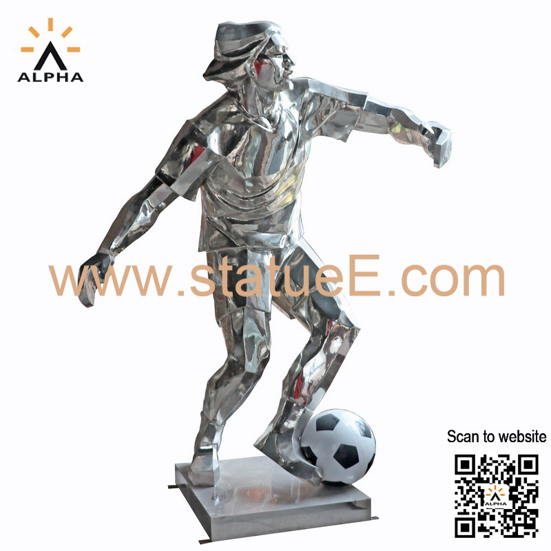 metal football statue